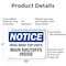Signmission Hvac Roof Top Units Main Shutoffs Inside, 10 in W x Rectangle, Aluminum OS-2PACK-NS-A-710-L-13561 - alternate 3